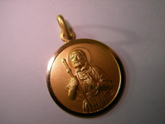 medalla san francisco javier oro plata